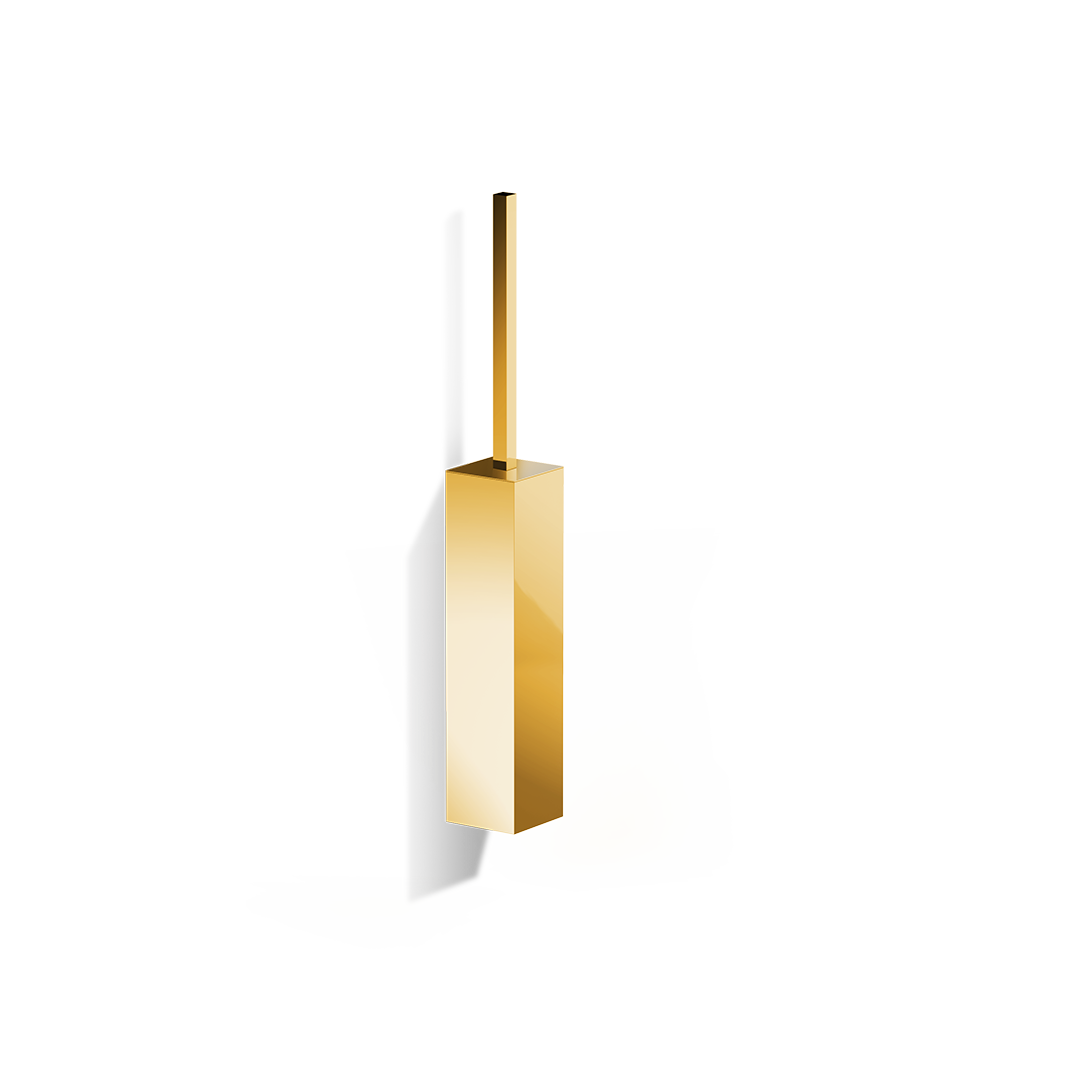 DW CO WBG CORNER Toilet brush set (with lid) - Gold 24 Carat