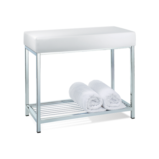 DW DW 77 Bench with shelf Chrome / seat White