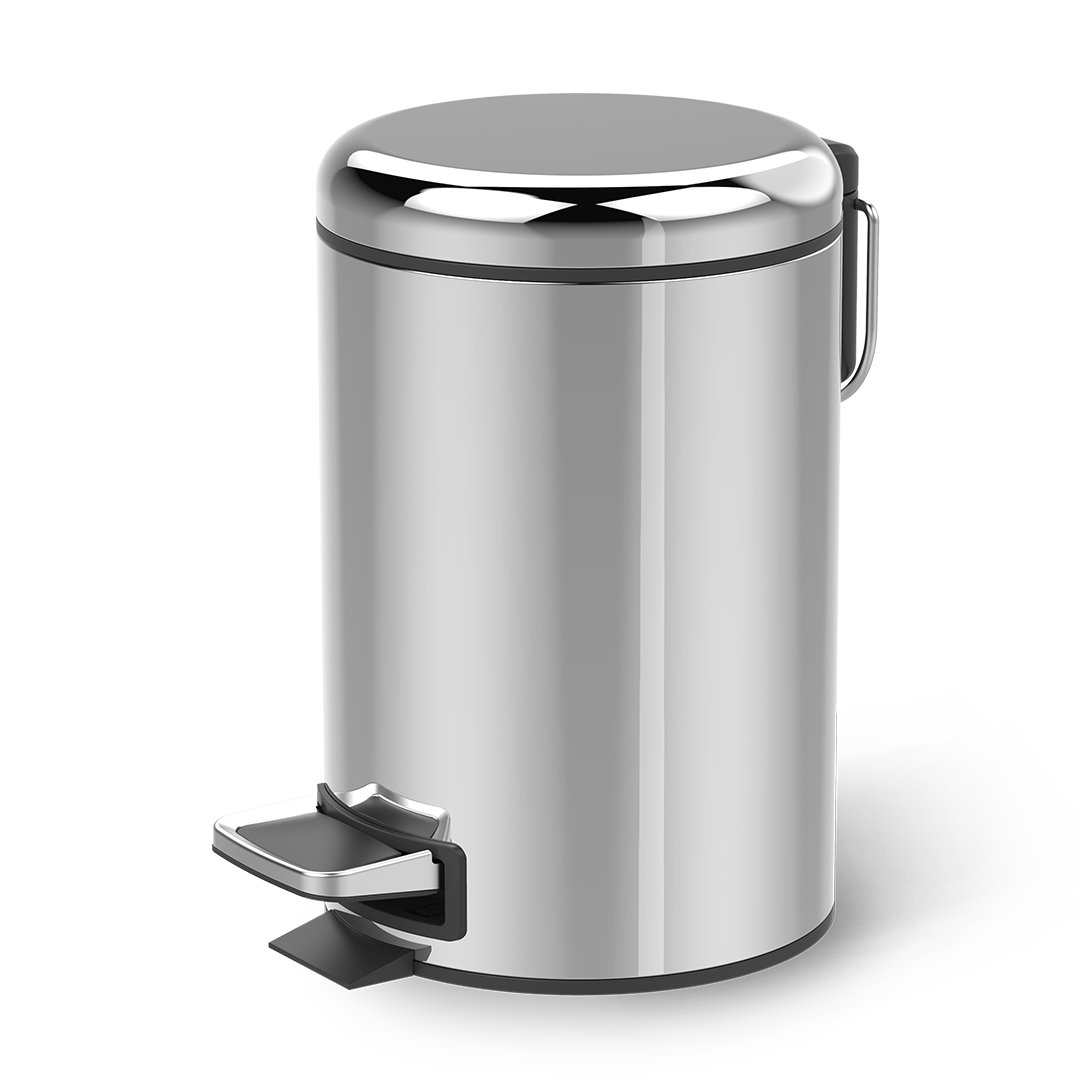 DW TE 35 Pedal bin - Polished Stainless Steel