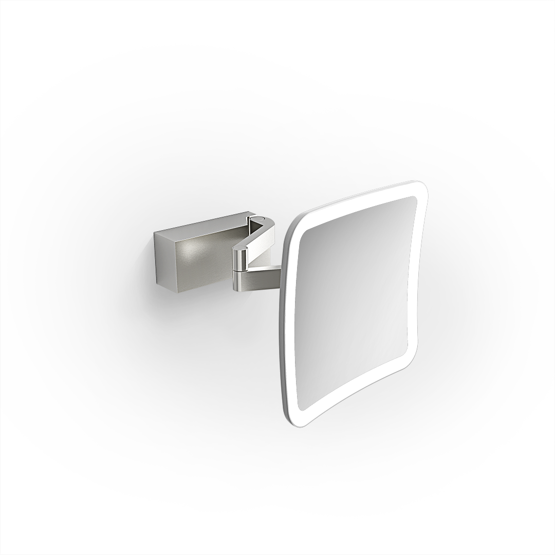 DW VISION S 5X Cosmetic mirror illuminated - Stainless steel Matte Optic WM - 5x Magnification