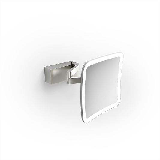 DW VISION S 5X Cosmetic mirror illuminated - Stainless steel Matte Optic WM - 5x Magnification