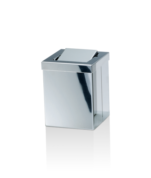 DW DW 1130 Tablepaper bin with revolving cover - Polished Stainless Steel