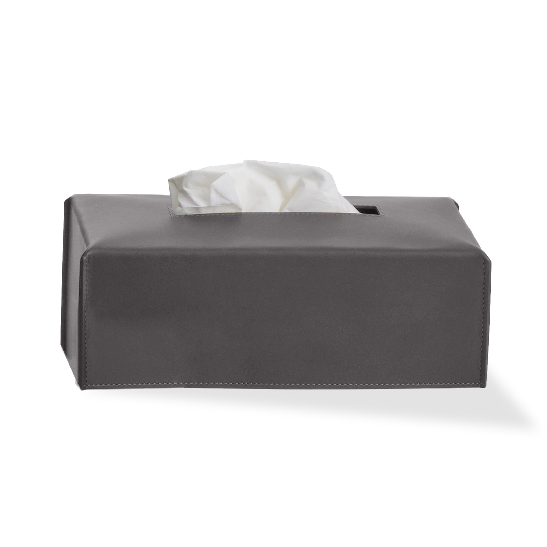 DW NAPPA KB Tissue box - NAPPA Genuine Leather Smoke-Grey