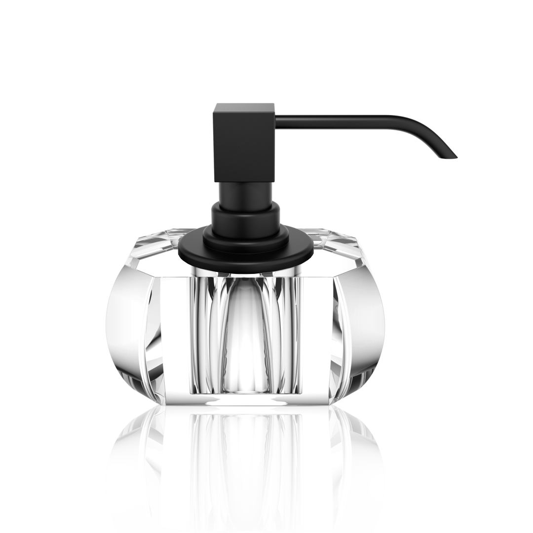 DW KR SSP KRISTALL Soap dispenser - Crystal clear / Black Matte