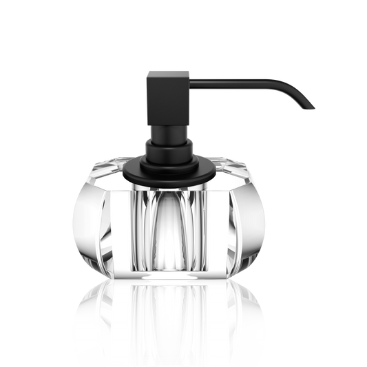 DW KR SSP KRISTALL Soap dispenser - Crystal clear / Black Matte