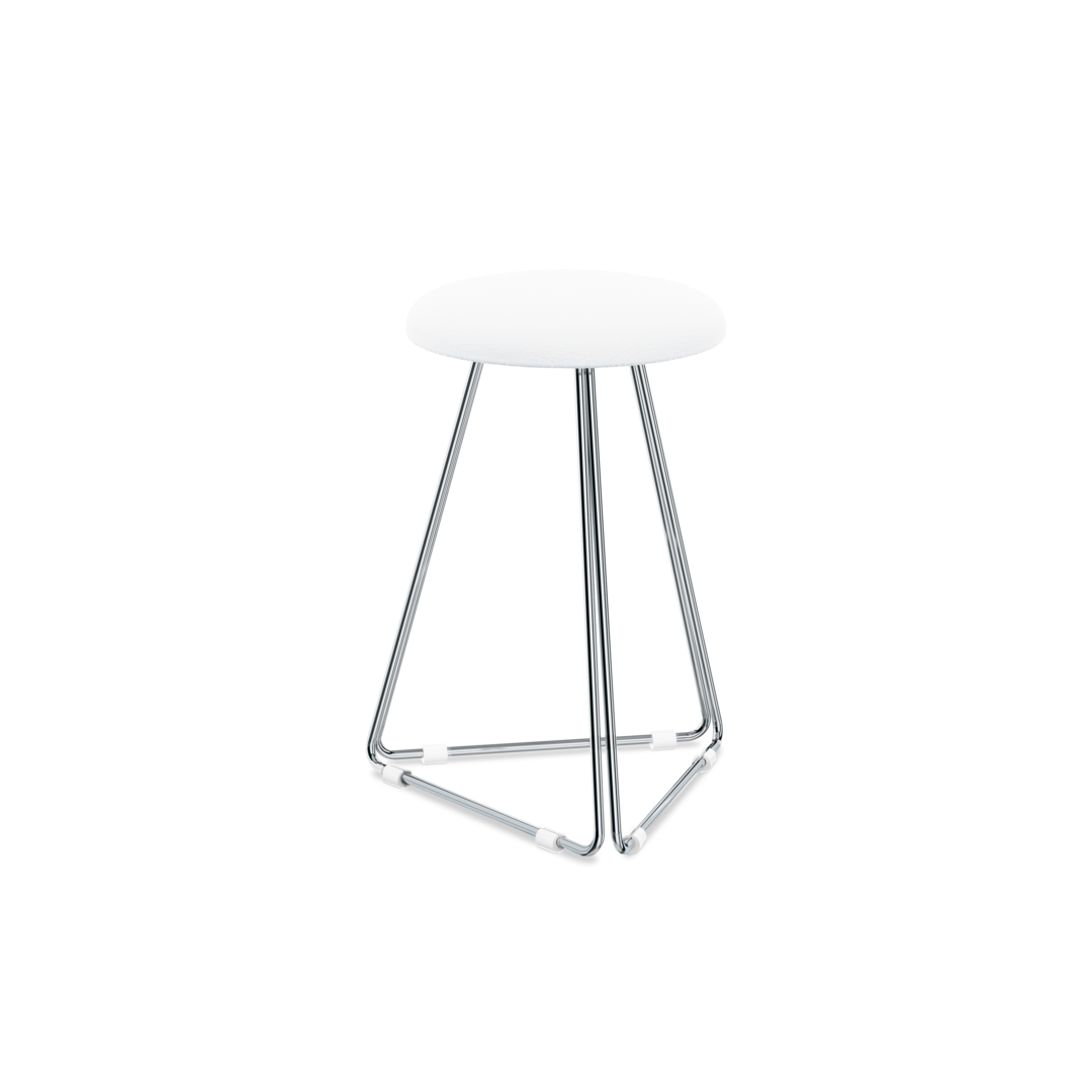 DW DW 71 Stool - Chrome / White