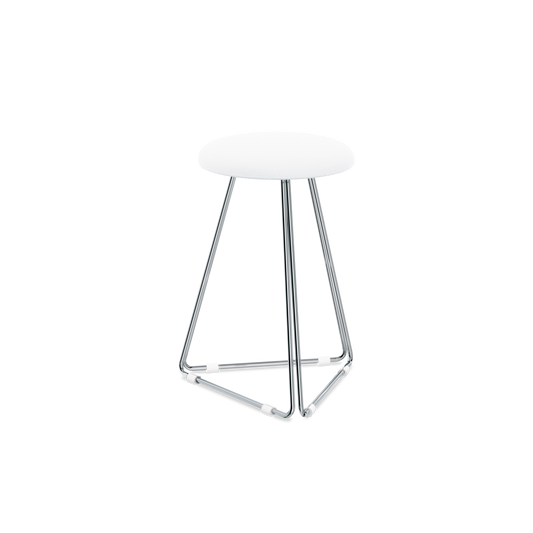 DW DW 71 Stool - Chrome / White