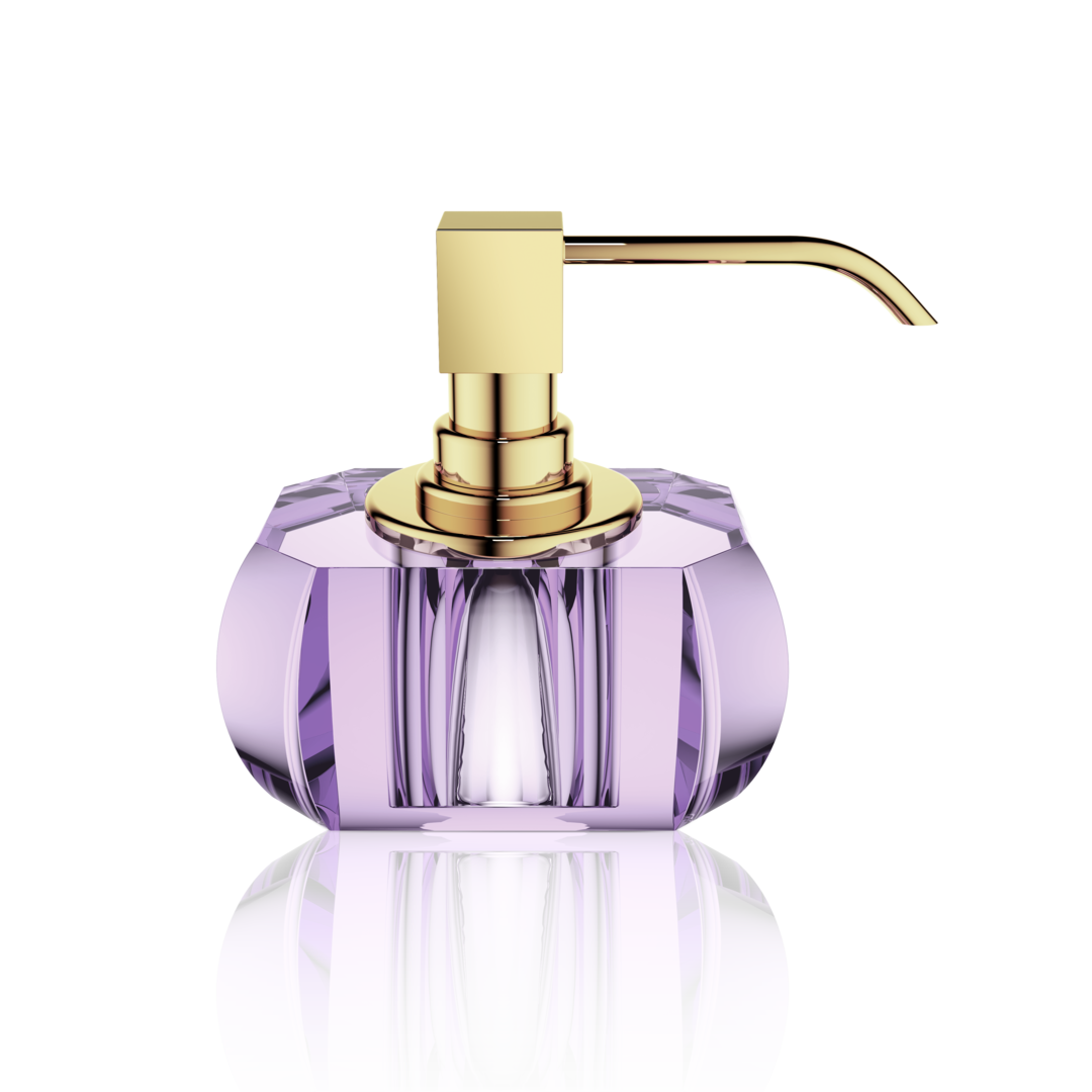 DW KR SSP KRISTALL Soap dispenser - Violet / Gold 24 Carat