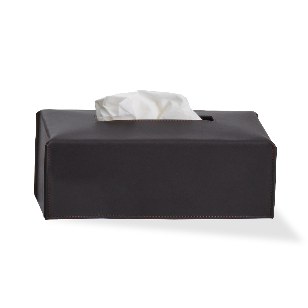 DW NAPPA KB Tissue box - NAPPA Genuine Leather Black-brown