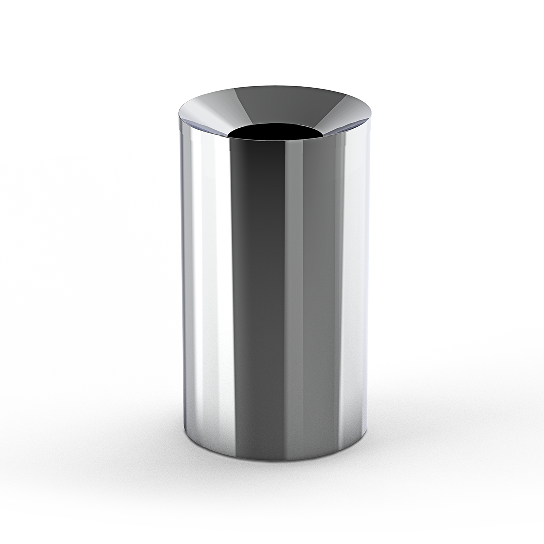 DW DW 240 Waste bin with inner bucket for mall Chrome