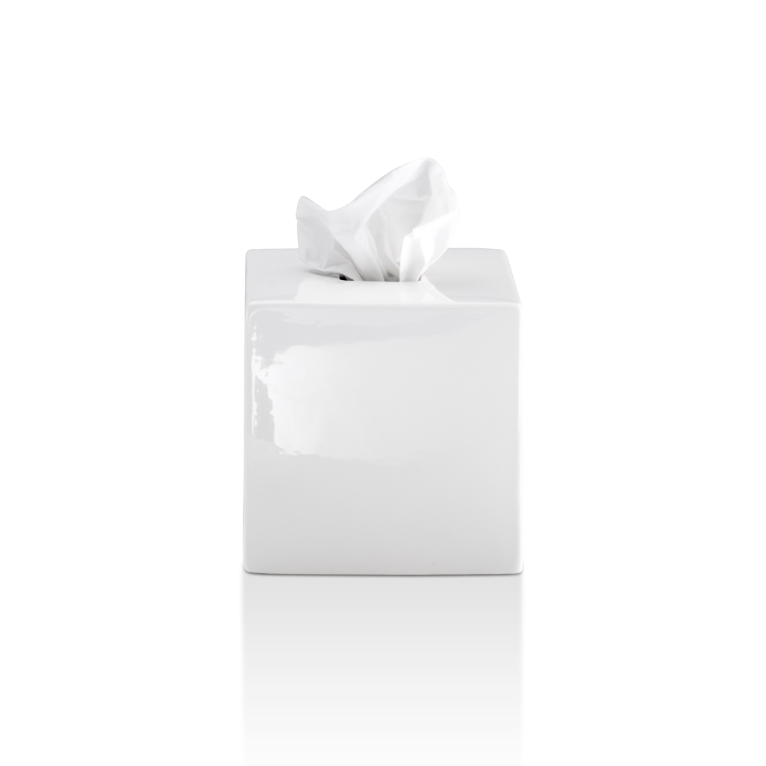 DW KB 89 Tissue box square - Porcelain White