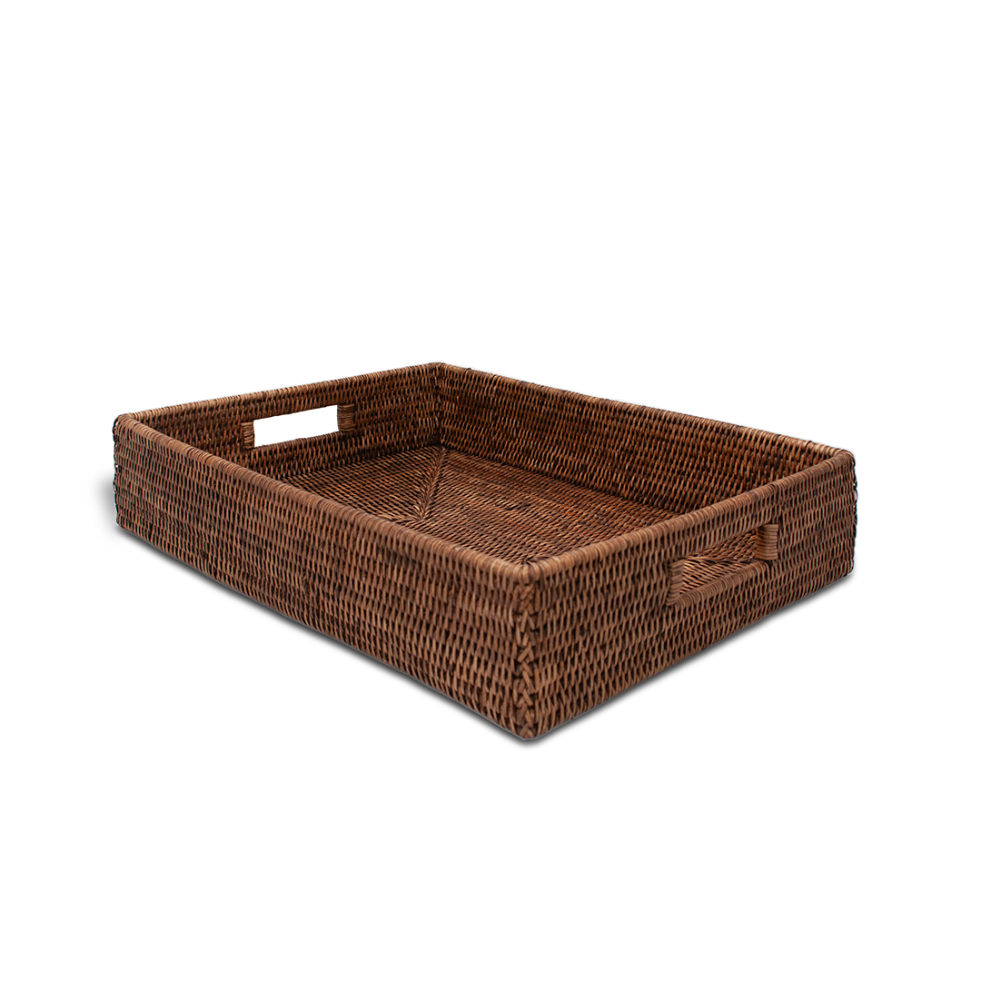 DW BASKET TRAY Tray - Rattan dark