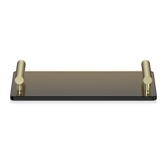 DW CLUB TAB Tray - Gold Matte 24 Carat / glass dark brown Gold Matte 24 Carat / Parsolglas dark brow