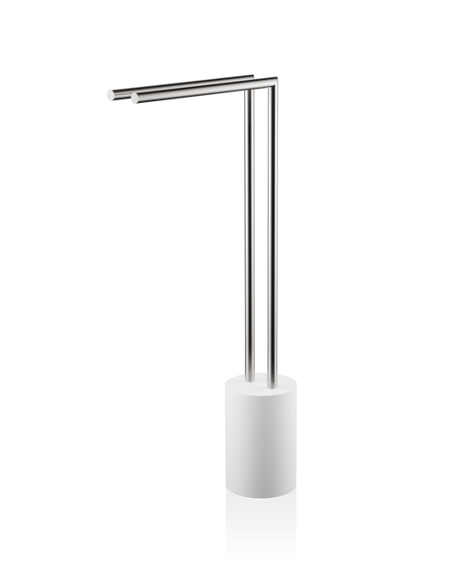 DW STONE HT 2 Towel stand - White Matte / stainless steel Matte