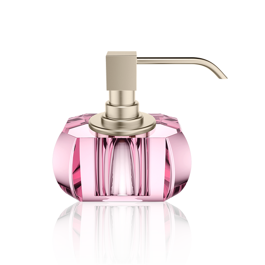 DW KR SSP KRISTALL Soap dispenser - Pink / Satin Nickel