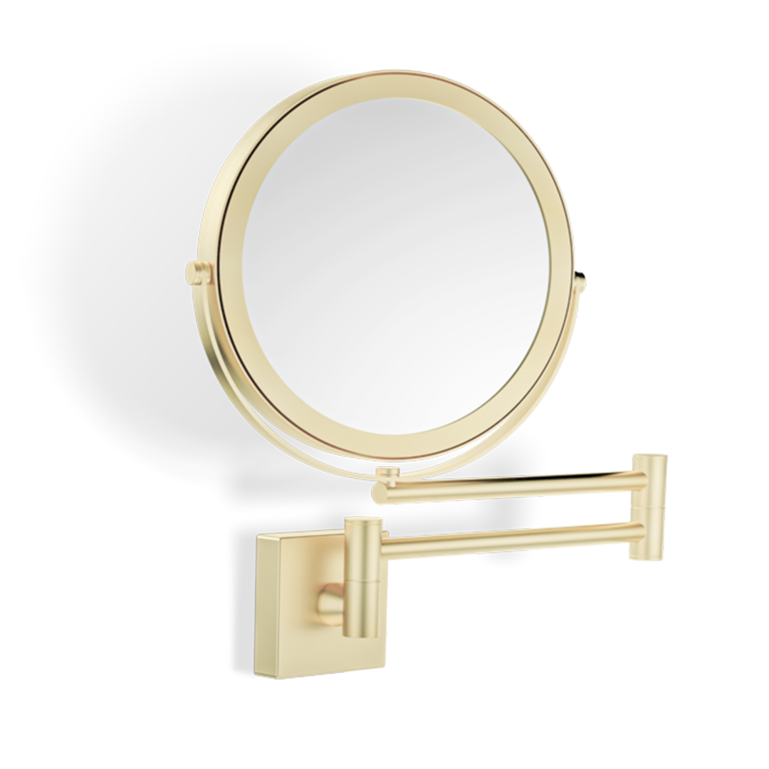 DW SP 28/2/V Cosmetic mirror - Gold Matte 24 Carat 5x Magnification