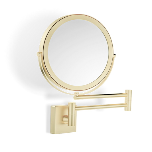 DW SP 28/2/V Cosmetic mirror - Gold Matte 24 Carat 5x Magnification