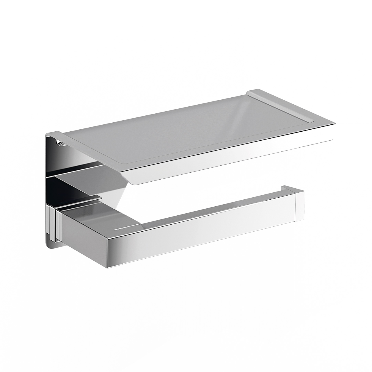 SONIA -S-CUBE TOILET ROLL HOLDER & SHELF CHROME