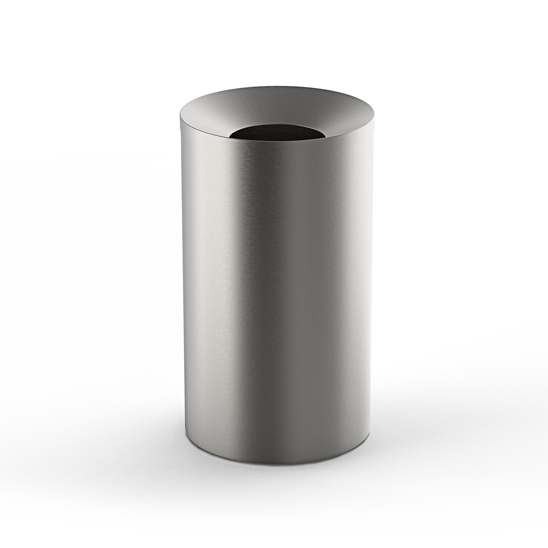 DW DW 240 Waste bin with inner bucket for mall Stainless steel Matte