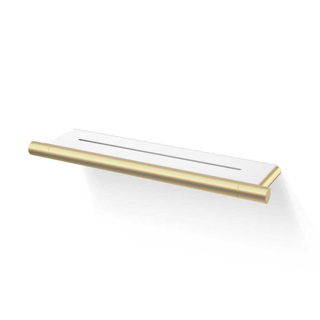 DW BAR DA shower tray - Gold Matte 24 Carat, Shelf White