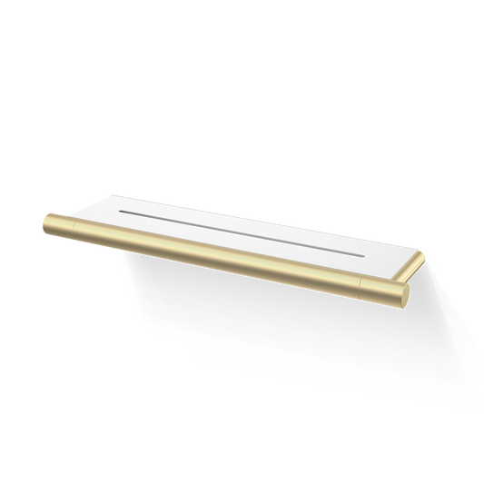 DW BAR DA shower tray - Gold Matte 24 Carat, Shelf White