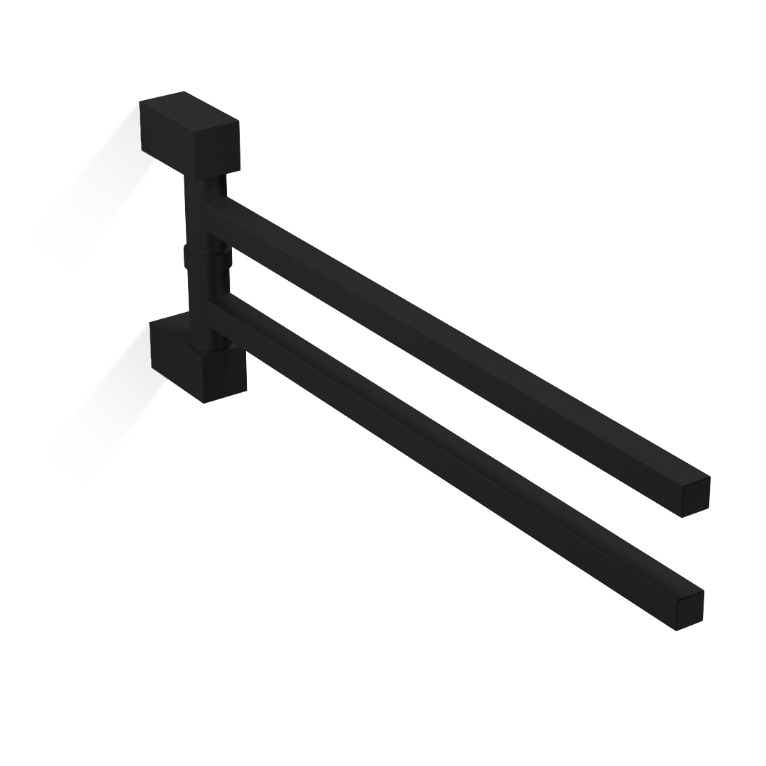 DW CO HTH2 CORNER Towel rail double - Black Matte