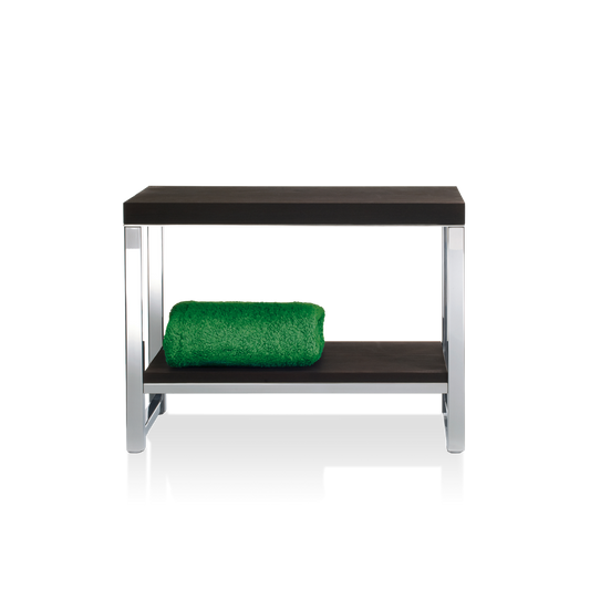 DW WO SME WOOD Bench with board - Stainless Steel - thermo-ash oiled dark (D)