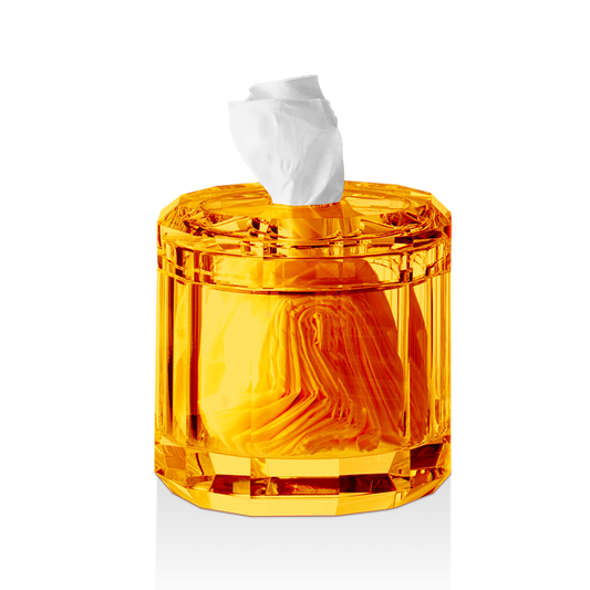 DW KR KB KRISTALL Tissue box - Amber