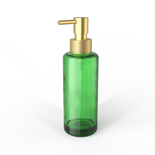 DW TT PORTER Soap dispenser Glass bottle Green / Pump Gold Matte 24 Carat