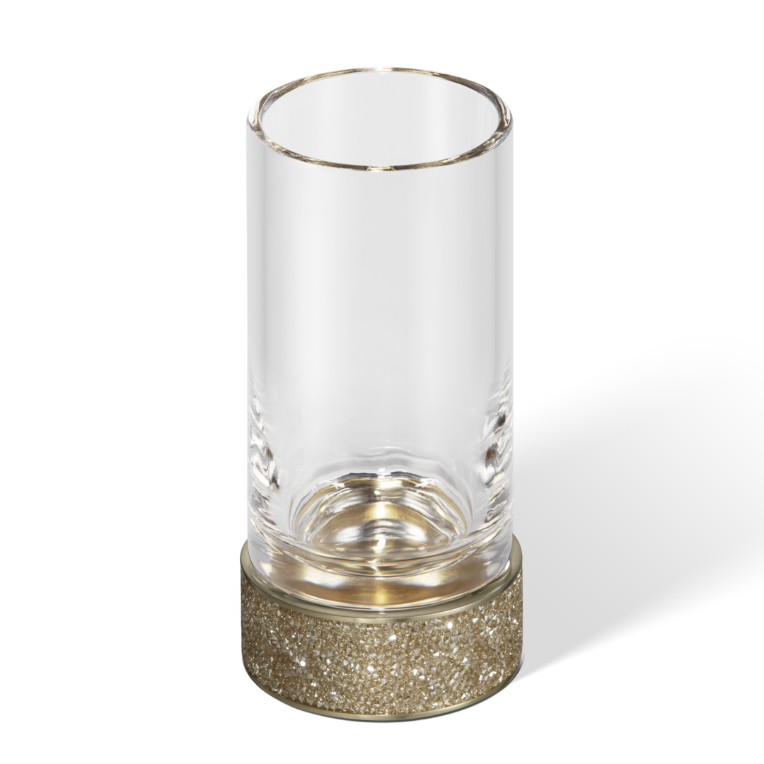 DW ROCKS SMG Tumbler - Gold Matte 24 Carat with tumbler made of KRISTALL - clear