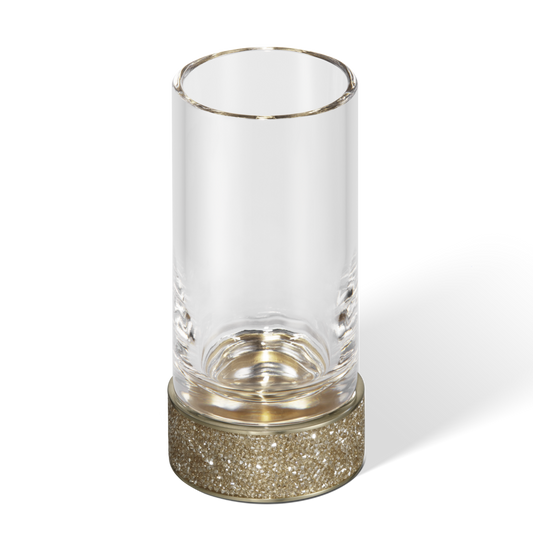 DW ROCKS SMG Tumbler - Gold Matte 24 Carat with tumbler made of KRISTALL - clear