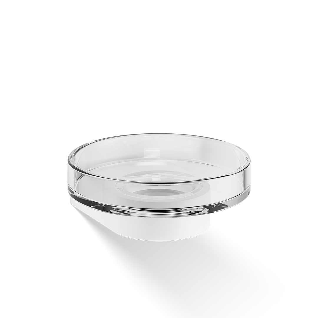 DW CENTURY WSS Soap dish WM - White Matte with soap dish made of KRISTALL - clear