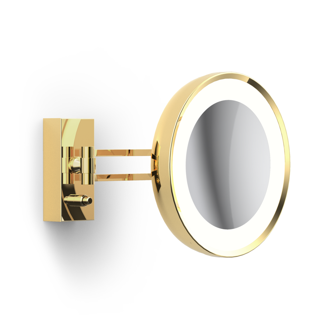 DW BS 36 7x LED Cosmetic mirror illuminated Gold 24 Carat - 7x Magnification