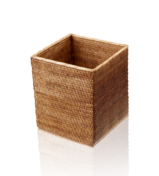 DW BASKET QK Paper bin square - Rattan dark