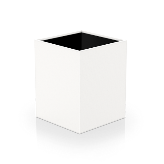 DW BROWNIE PK Paper bin square Vegan Leather White