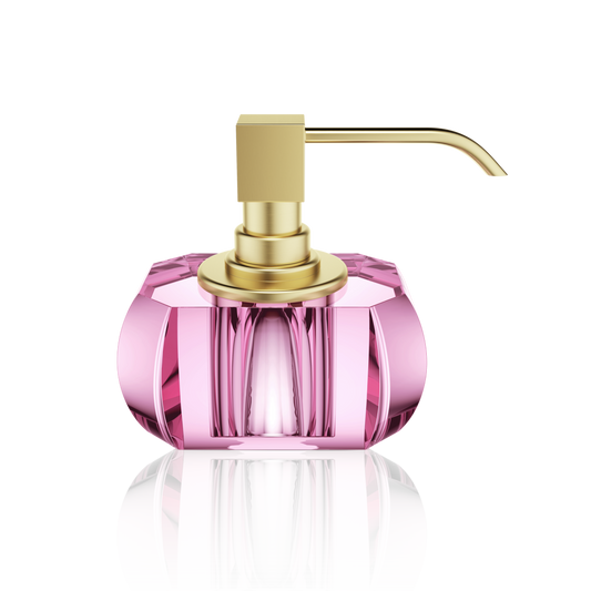 DW KR SSP KRISTALL Soap dispenser - Pink / Gold Matte 24 Carat
