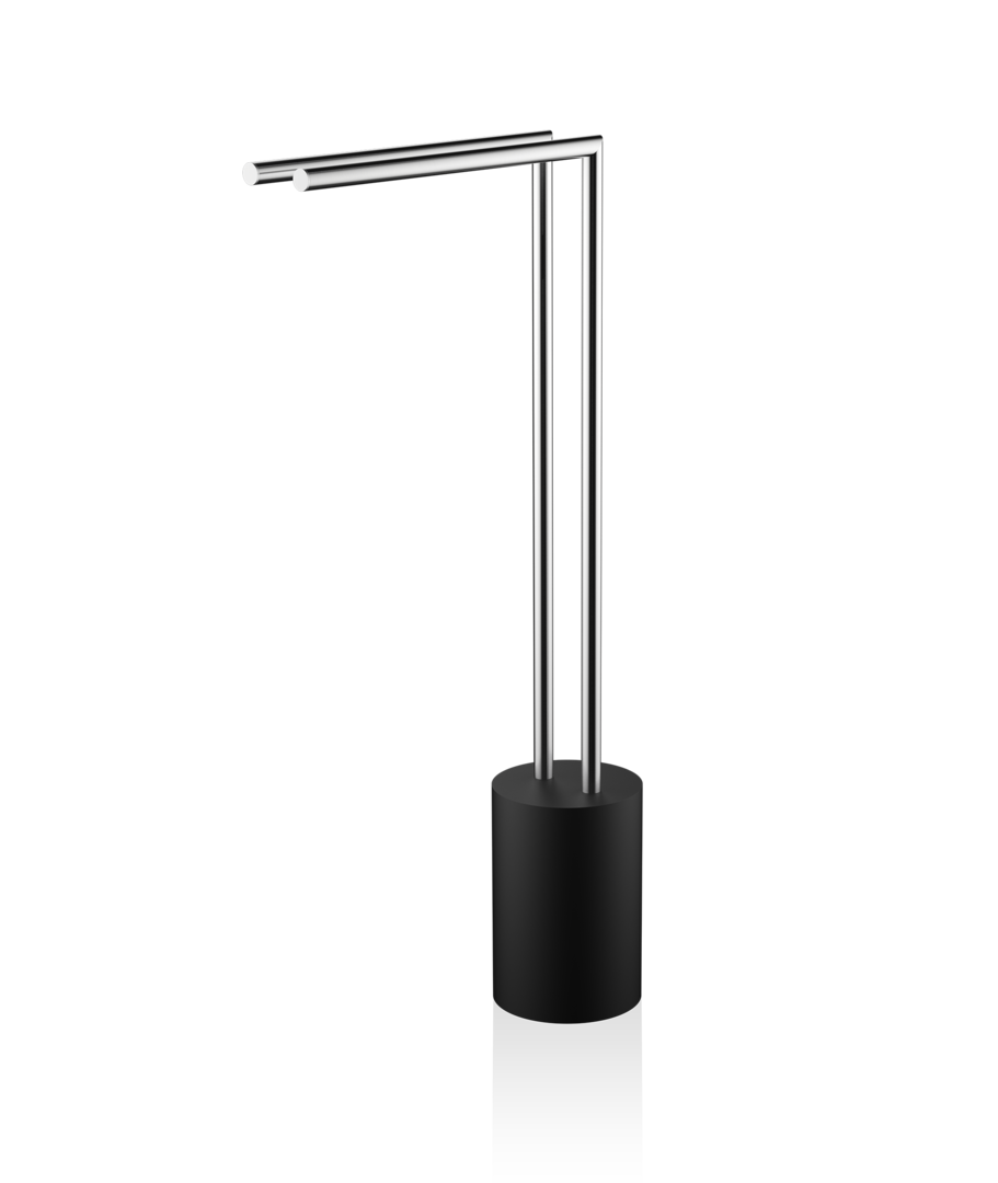 DW SDW STONE HT 2 Towel stand - Black Matte / Stainless Steel Matte