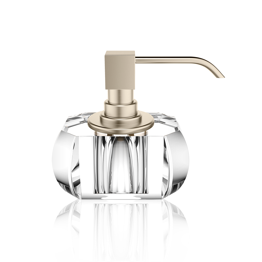 DW KR SSP KRISTALL Soap dispenser - Crystal clear / Satin Nickel