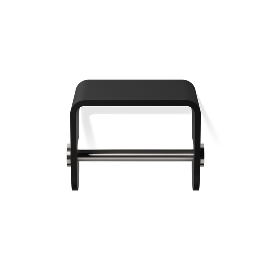 DW STONE TPH4 Toilet paper holder - Black Matte / Stainless Steel Matte with Smartphone- / wet tissu