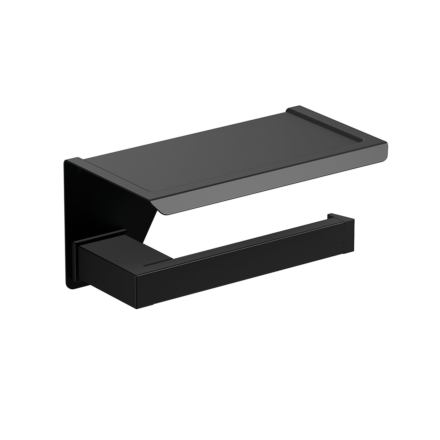 SONIA -S-CUBE TOILET ROLL HOLDER & SHELF BLACK