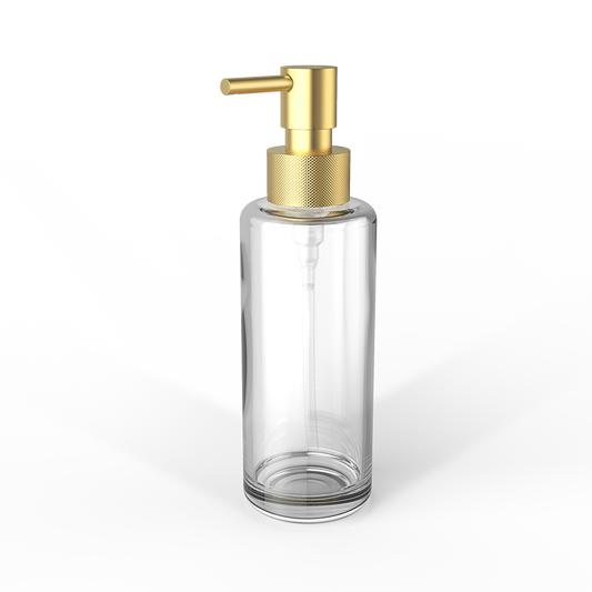 DW TT PORTER Soap dispenser Glass bottle Clear / Pump Gold Matte 24 Carat