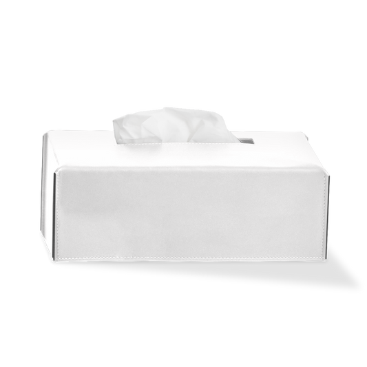 DW NAPPA KB Tissue box - NAPPA Genuine Leather Snow-White