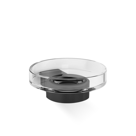 DW CLUB WSS Soap dish WM - Black Matte / Black Matte with soap dish made of KRISTALL - clear