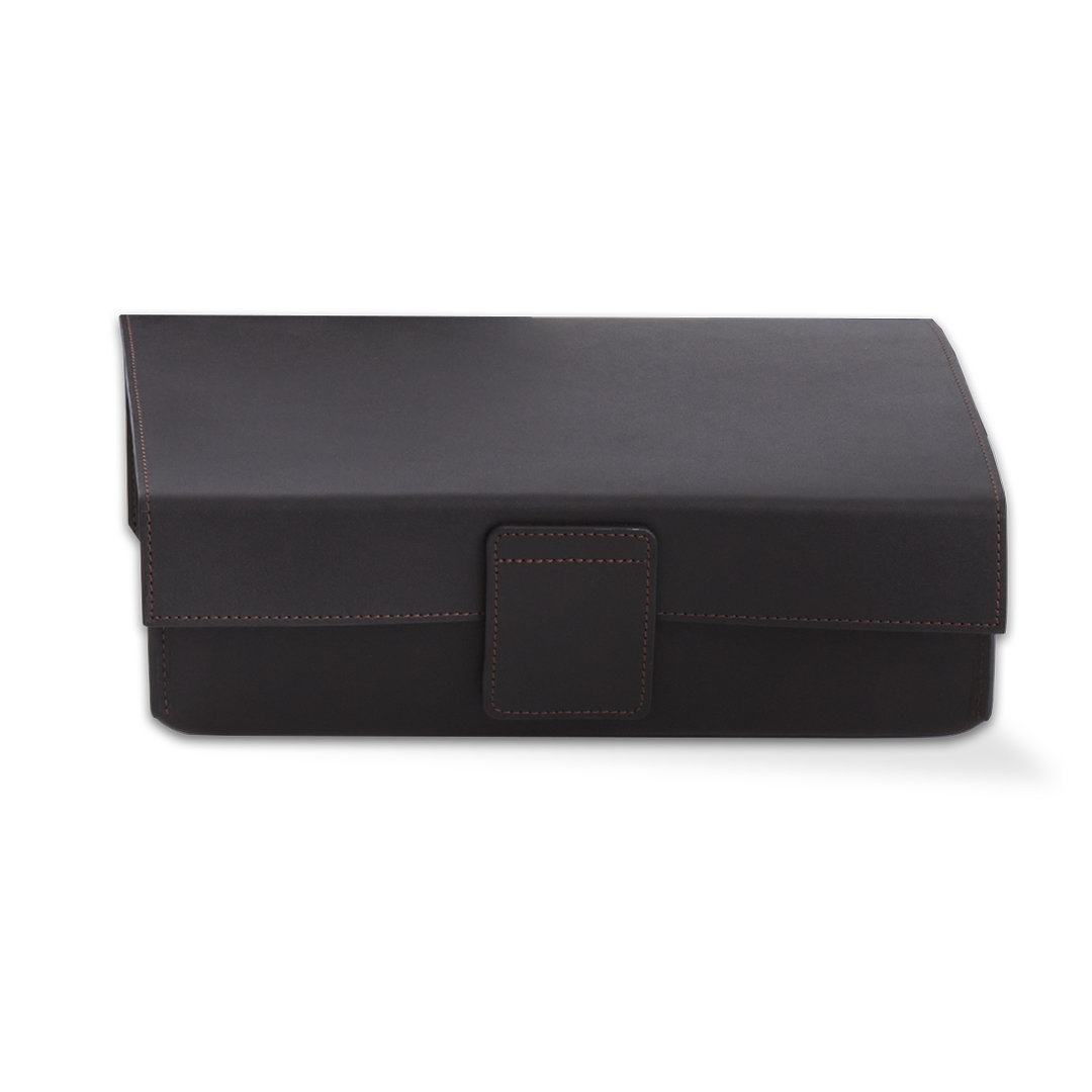 DW NAPPA UTBD Multi-purpose box with cover - NAPPA Genuine Leather Black-brown