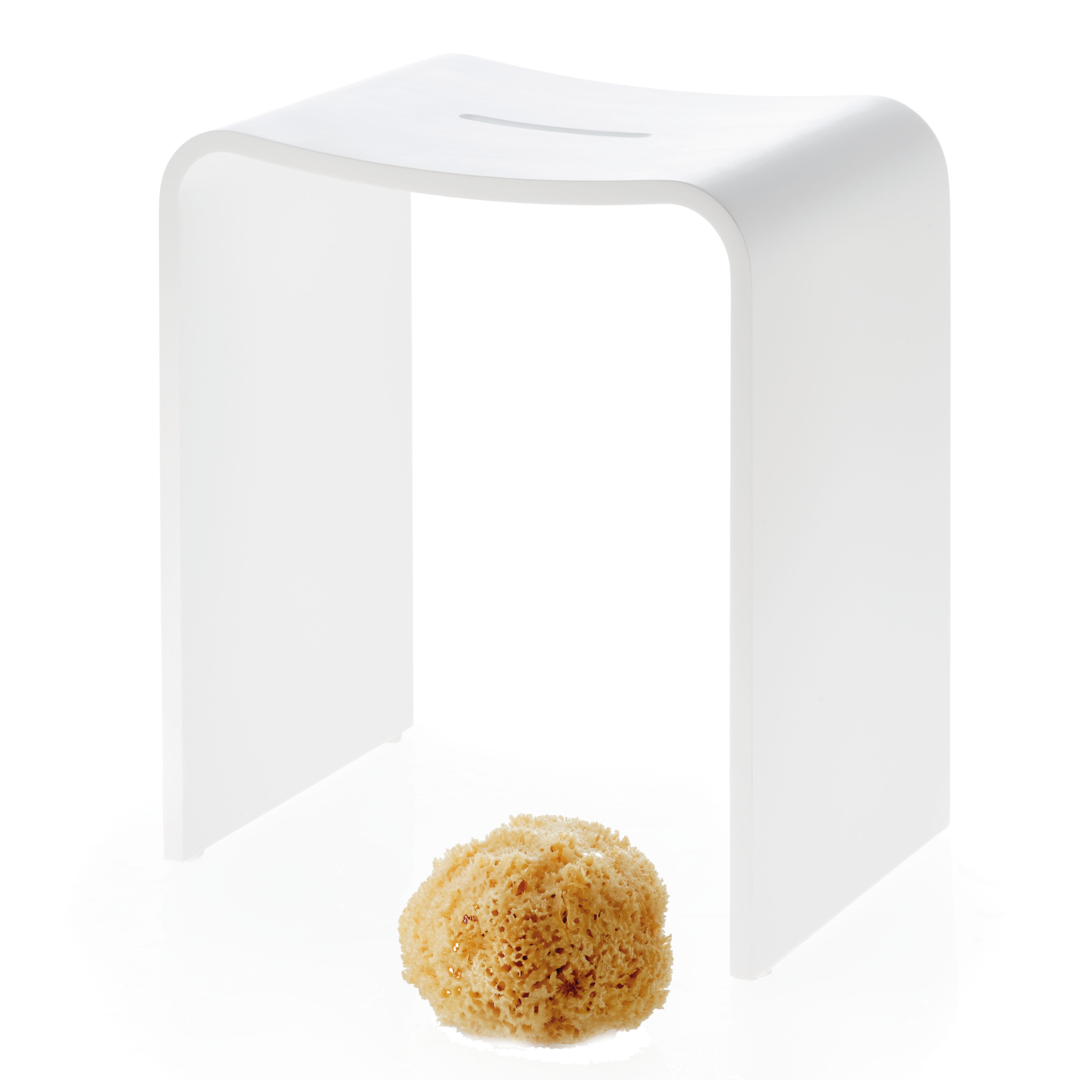 DW STONE STOOL Shower Stool - White Matte