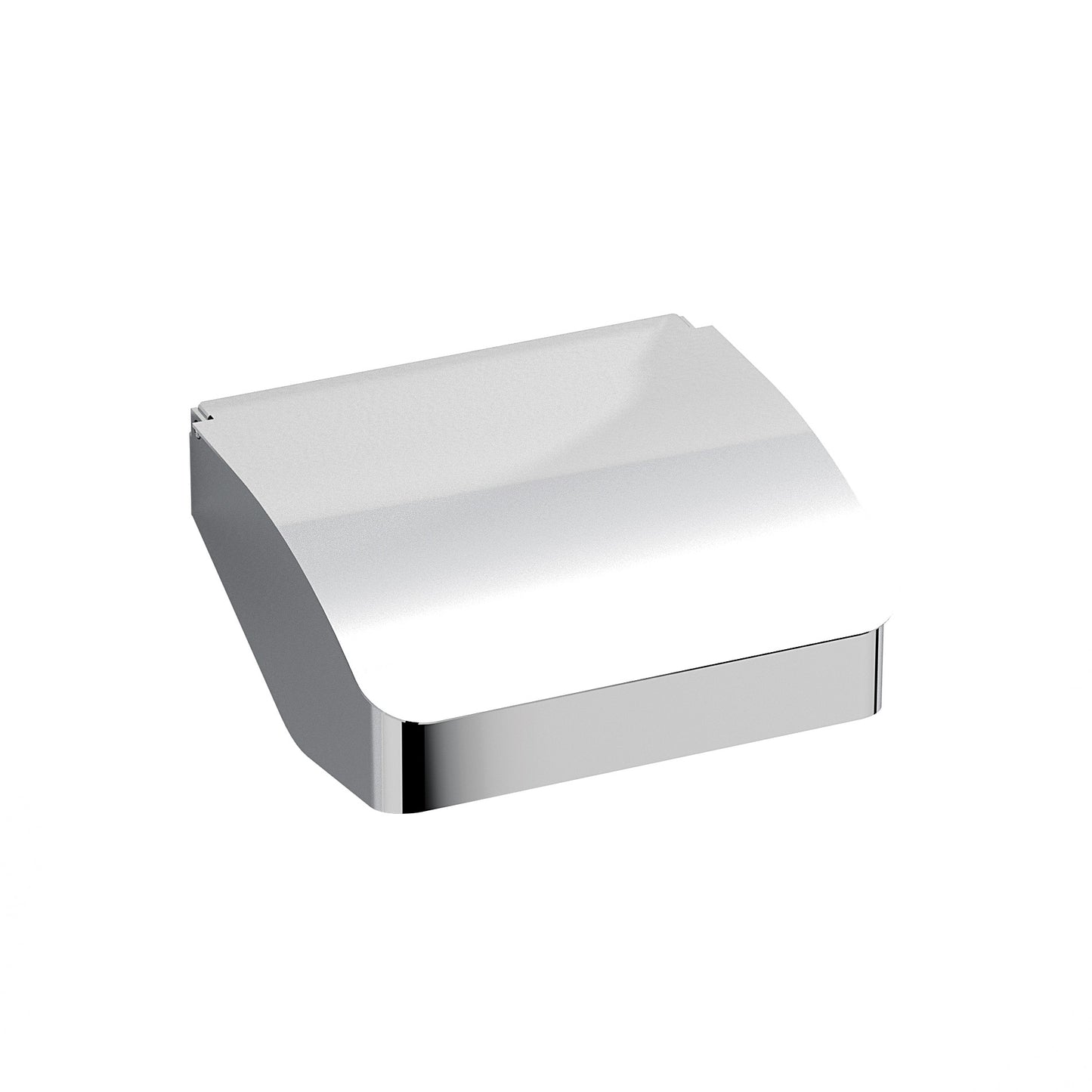 SONIA -S-CUBE TOILET ROLL HOLDER WITH COVER -  CHROME