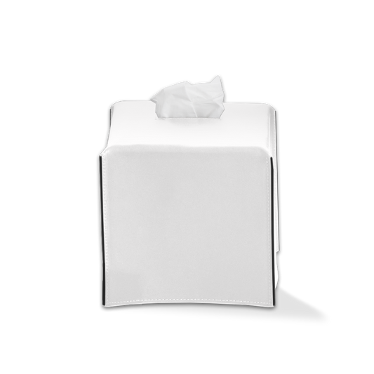 DW NAPPA KBQ Tissue box - NAPPA Genuine Leather Snow-White