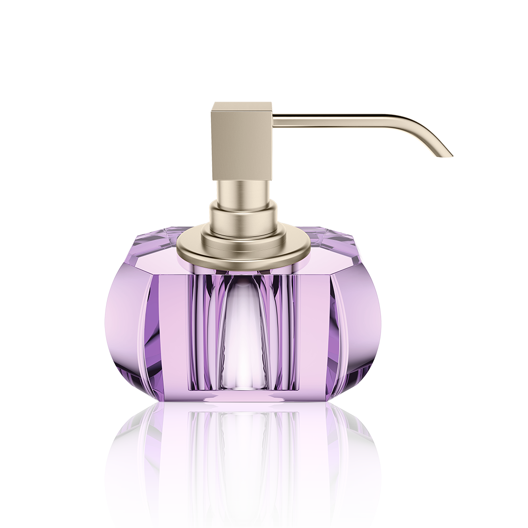 DW KR SSP KRISTALL Soap dispenser - Violet / Satin Nickel