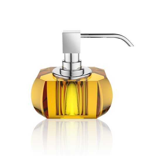 DW KR SSP KRISTALL Soap dispenser - Amber / Chrome