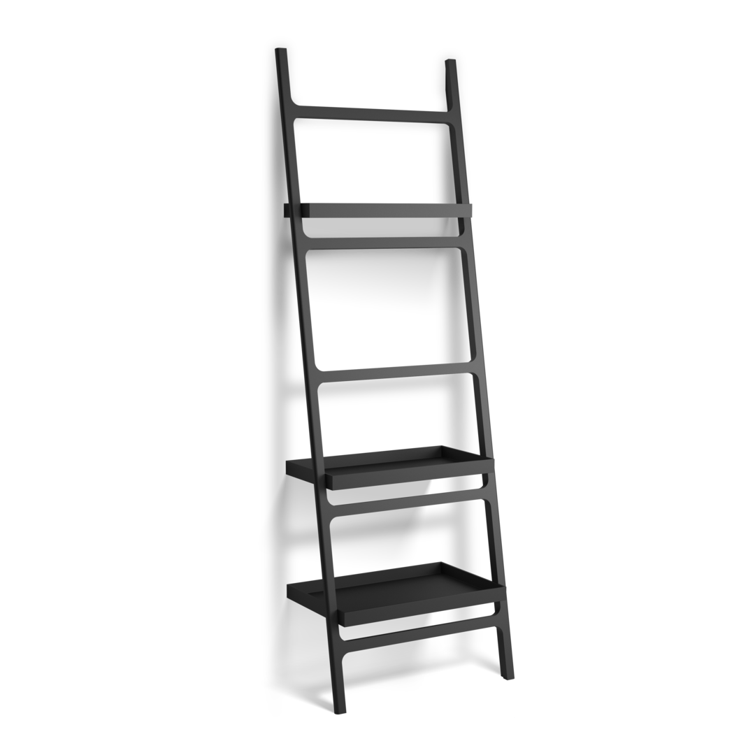 DW STONE HTLA Towel ladder - Black Matte with 3 shelves